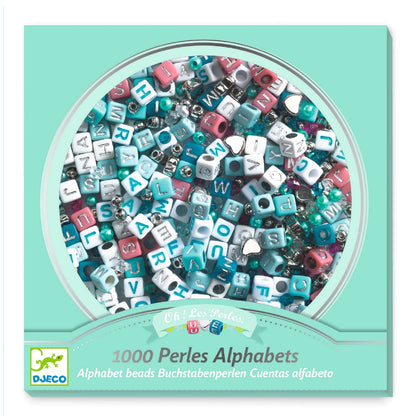 Djeco Beads, Alphabet, Silver