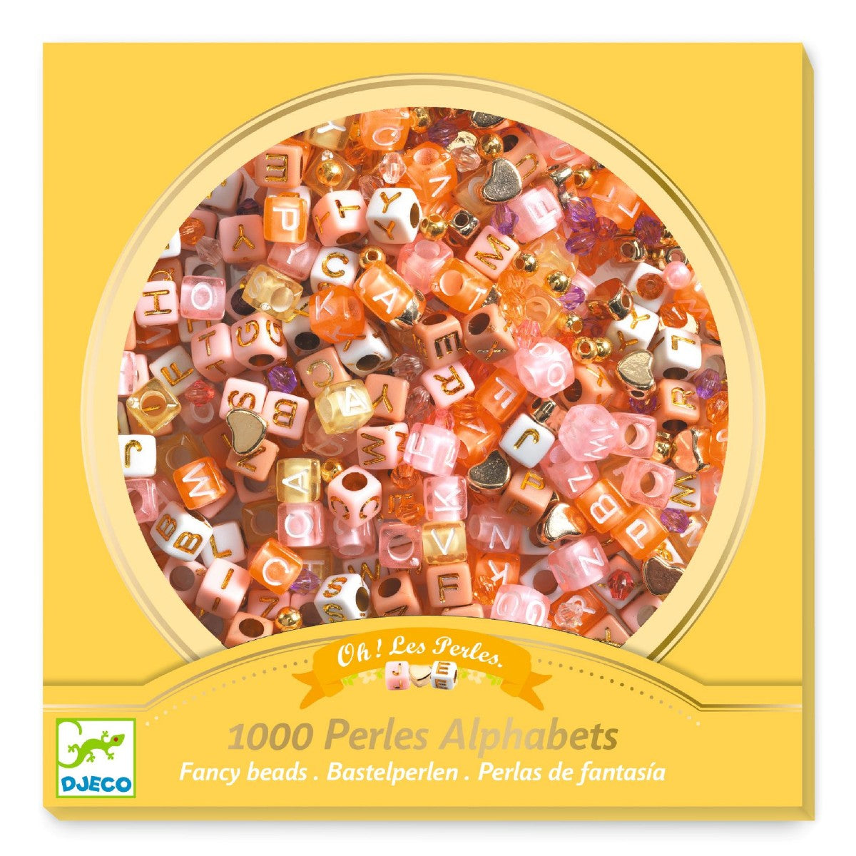 Djeco Beads, Alphabet, Gold