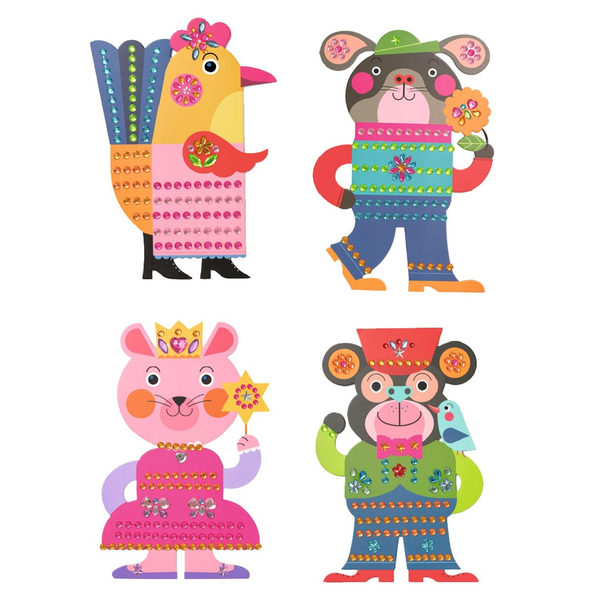 Djeco Stickers, Glittering Animals