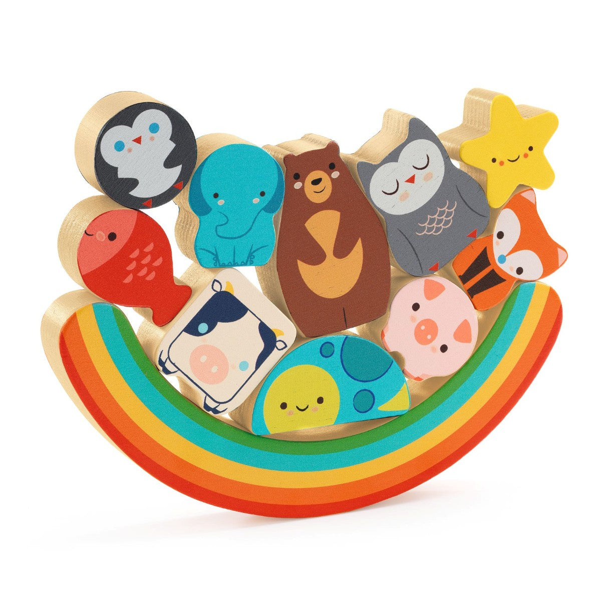 Djeco Puzz &amp; Stack Rainbow, balanceleg DJ01076