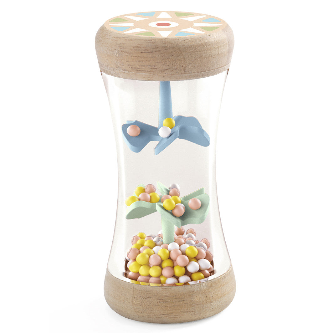 Djeco aktivitetsrangle i træ, BabyPlui lille regnmager