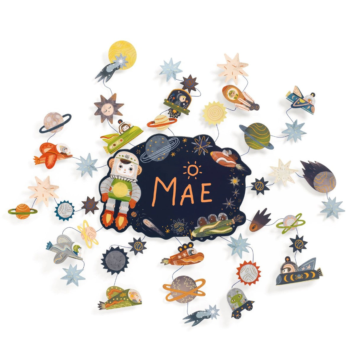 Djeco DIY - Nameplate, The Space Adventure