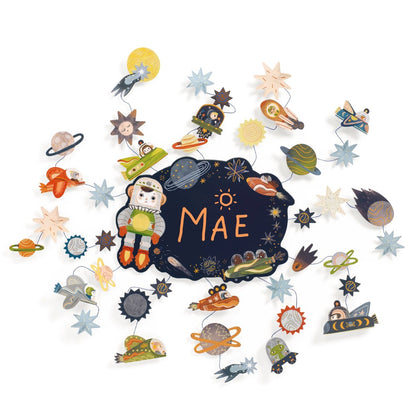 Djeco DIY - Nameplate, The Space Adventure