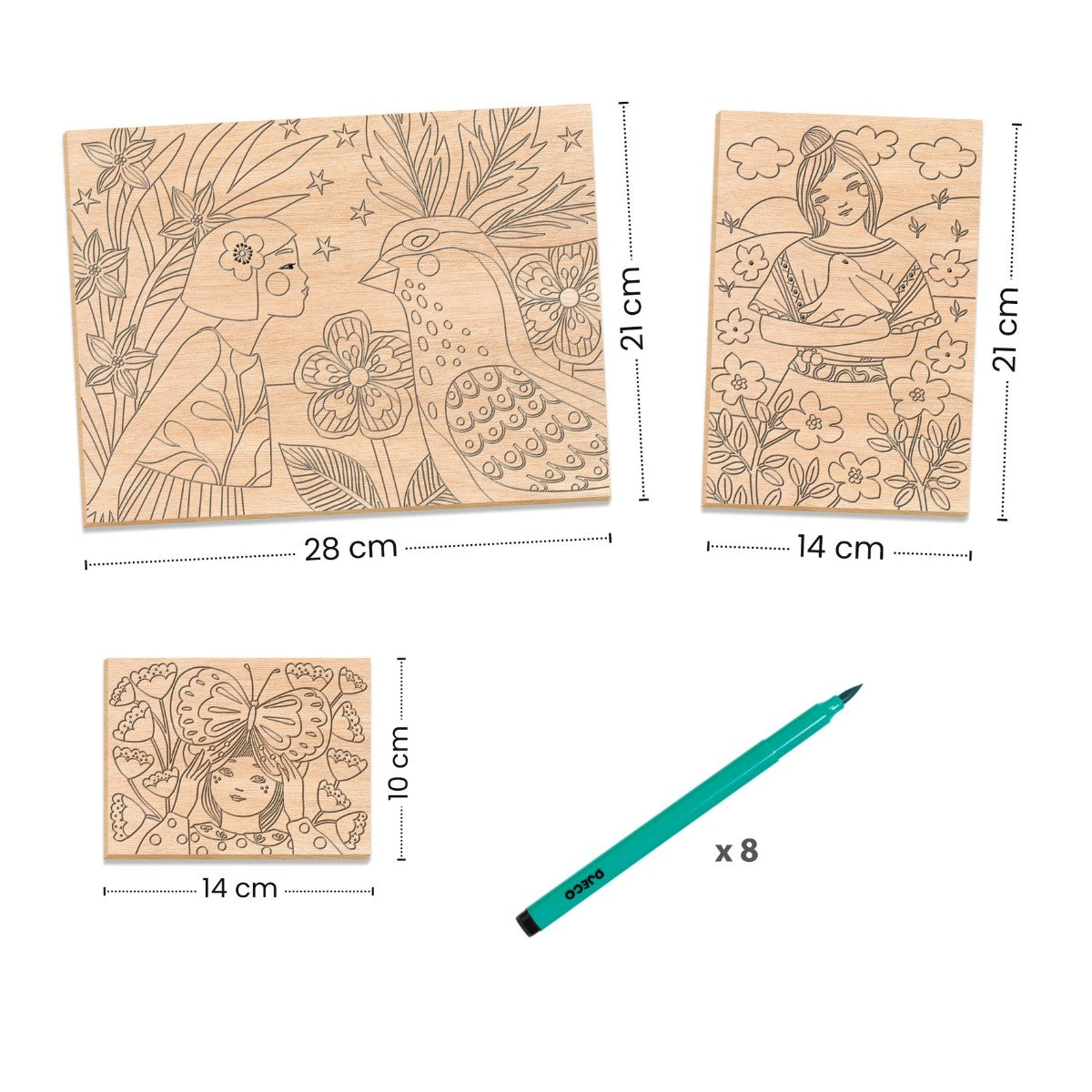Djeco Creative Coloring, Cute Girls