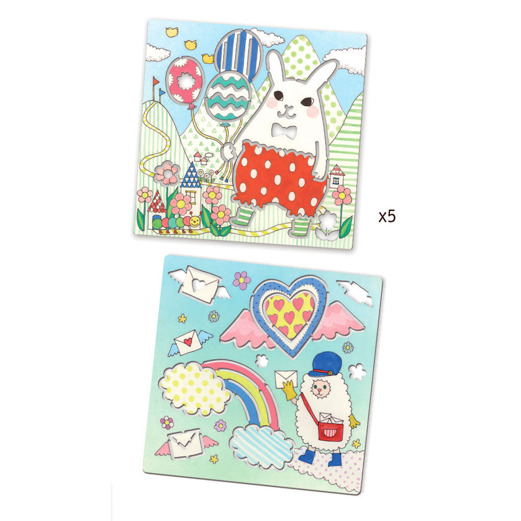 Djeco tegneskabeloner, Kawailand skabeloner