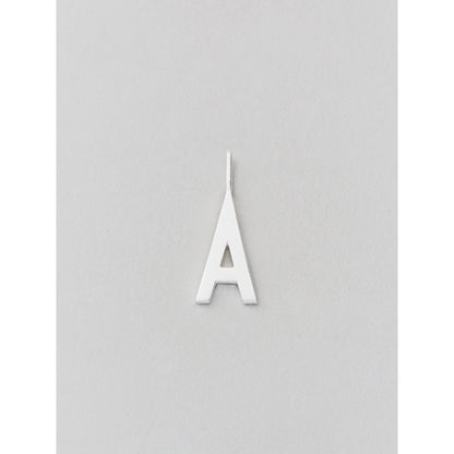 Design Letters Jewelry Pendant, 16mm Matte Silver Letter - A-Z