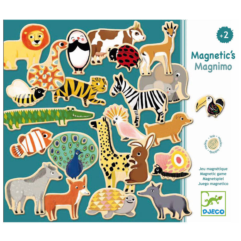 Djeco magneter i træ, 36 dyr