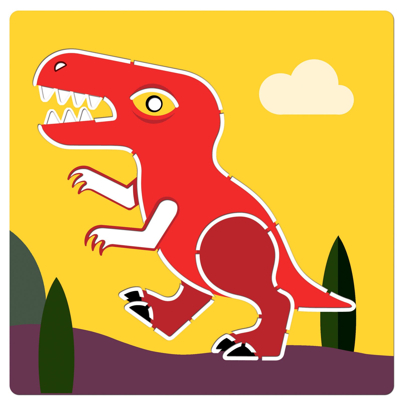 Djeco Drawing Templates, Dino