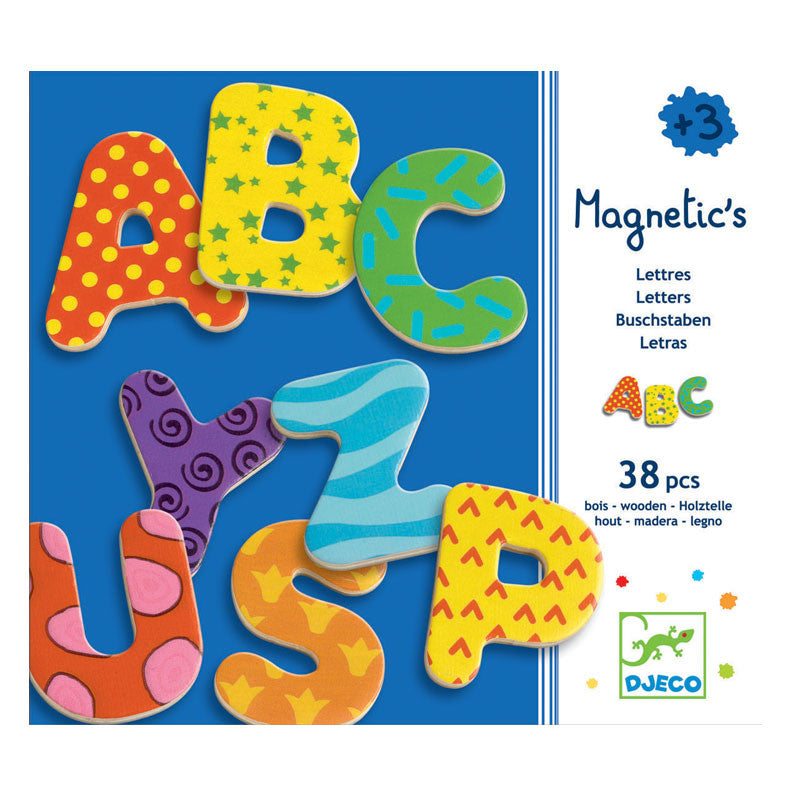 Djeco magneter i træ, bogstaver