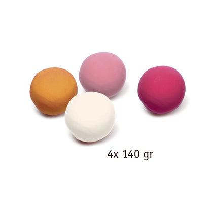 Djeco Modeling Clay, 4 Light Colors