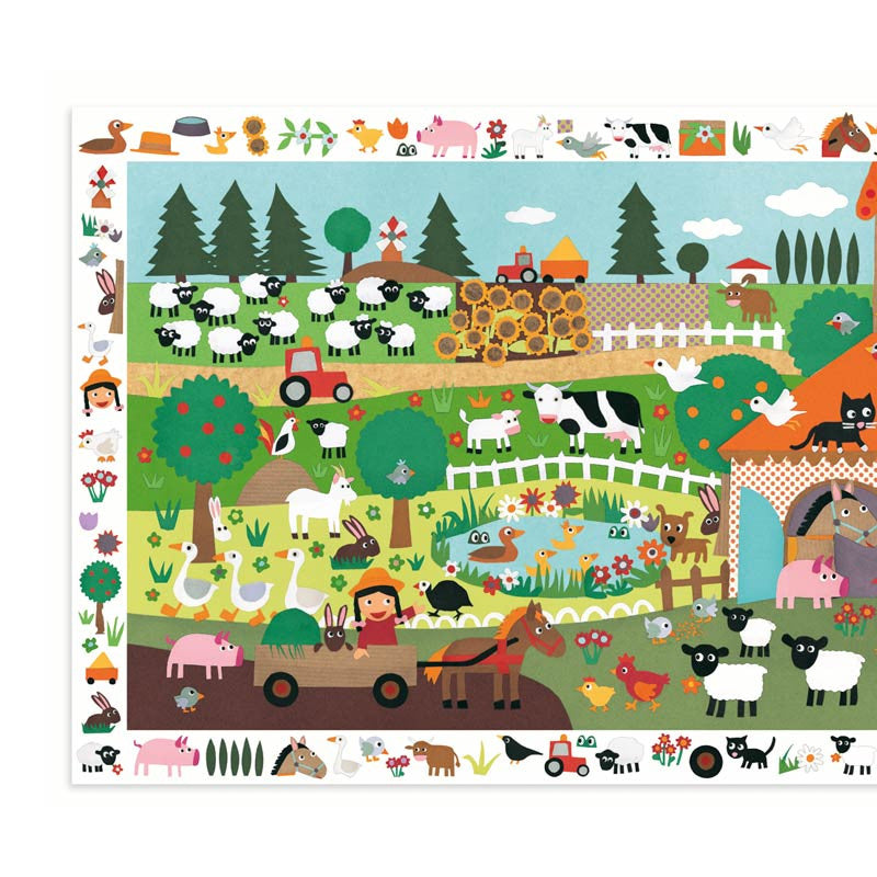 Djeco puslespil, bondegård - 35 brikker