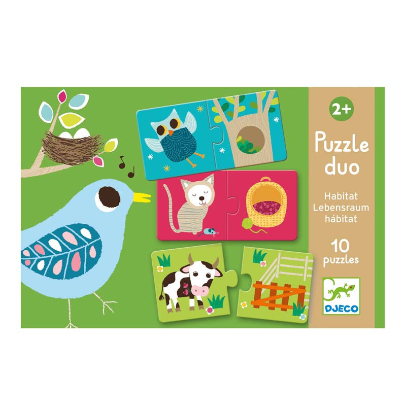Djeco puslespil duo, hvem bor hvor