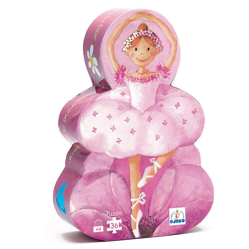 Djeco silhuetpuslespil, ballerina - 36 brikker