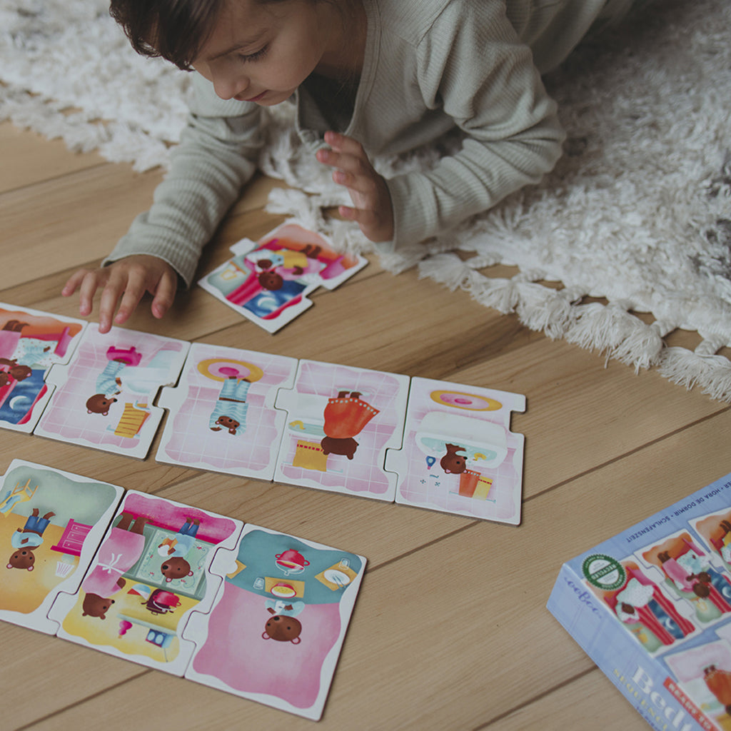 Eeboo Jumbo Puzzle, Bedtime - 10 Pieces