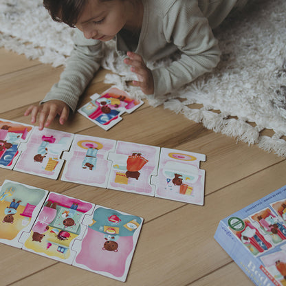 Eeboo Jumbo Puzzle, Bedtime - 10 Pieces