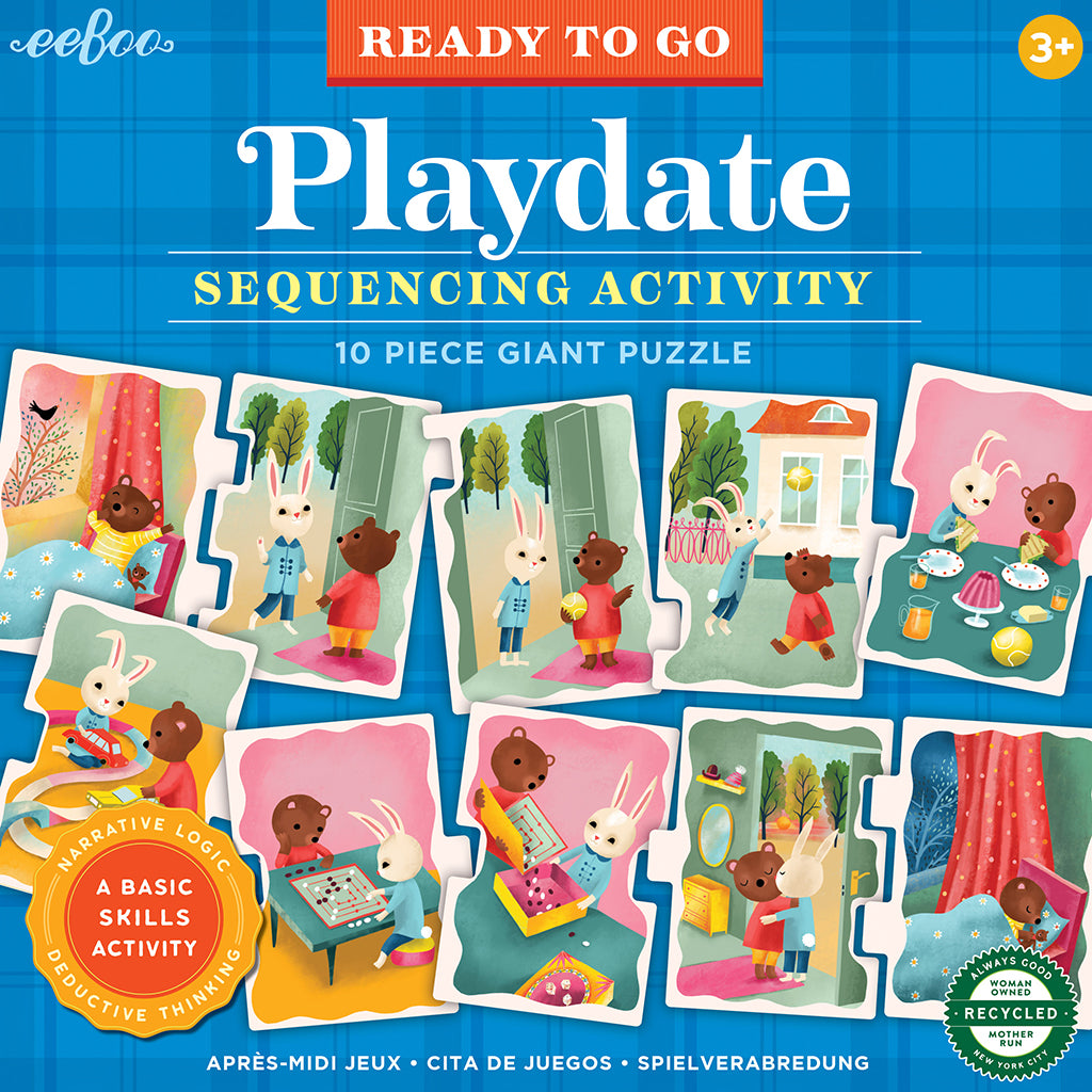 Eeboo Jumbo Puzzle, Playdate - 10 Pieces
