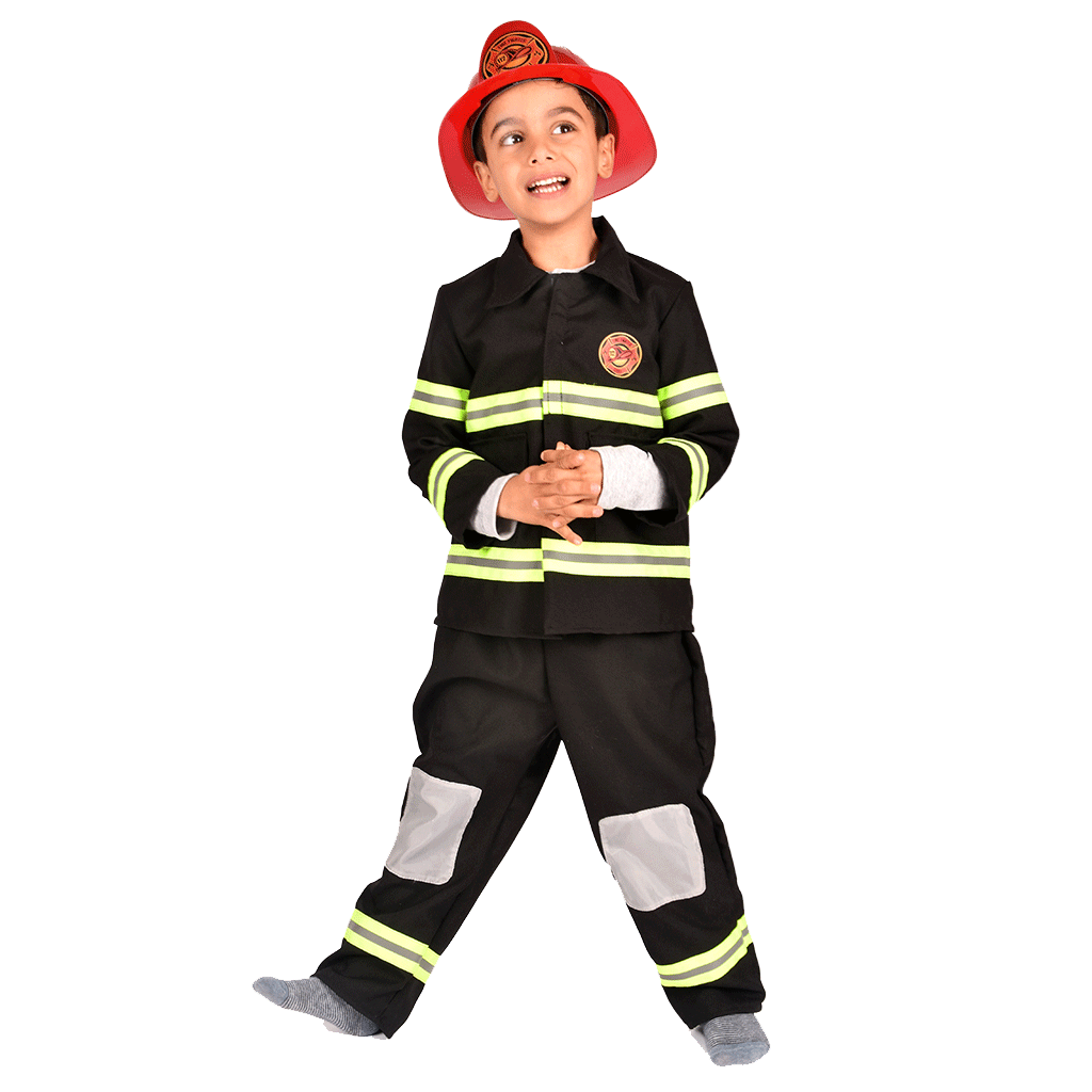 Den Goda Fen Costume, Firefighter Outfit - Sizes 4-6 Years