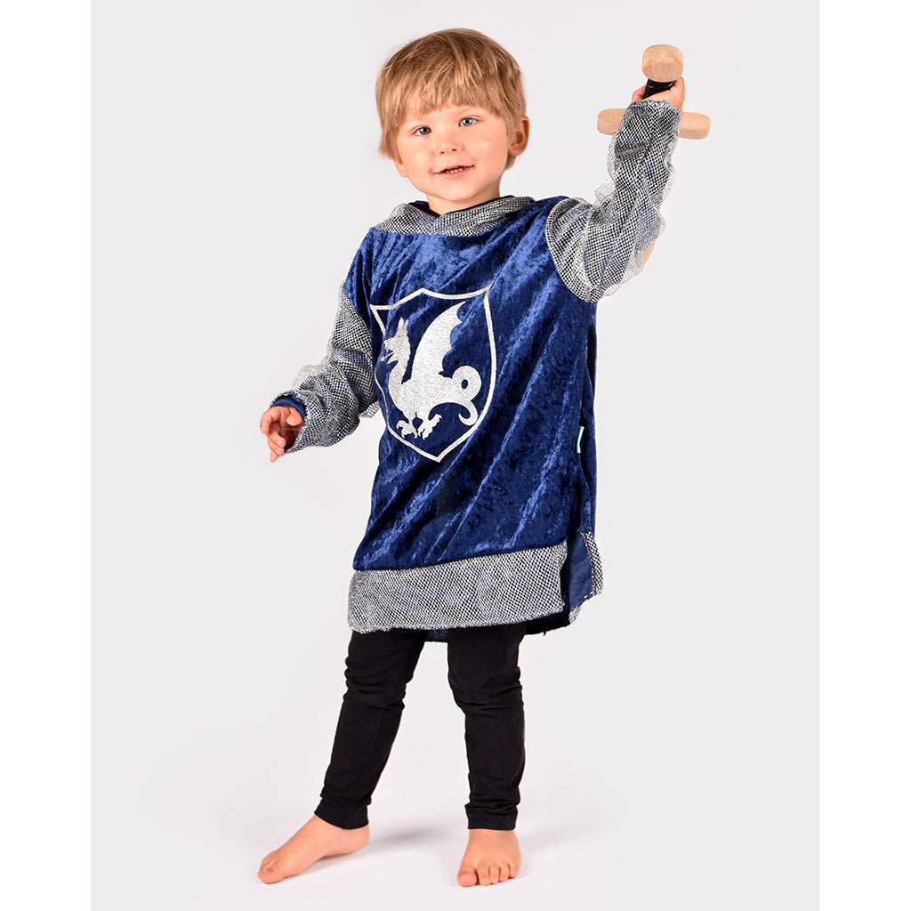 Den goda Fen Costume Top, Blue Knight Blouse – Ages 2-6