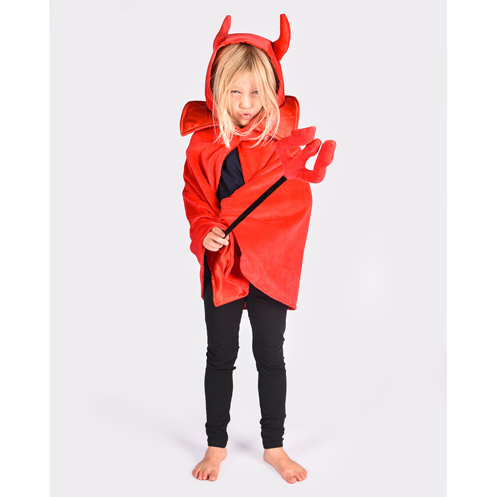 Den Gode Fen costume, devil with trident, size 3-8 years
