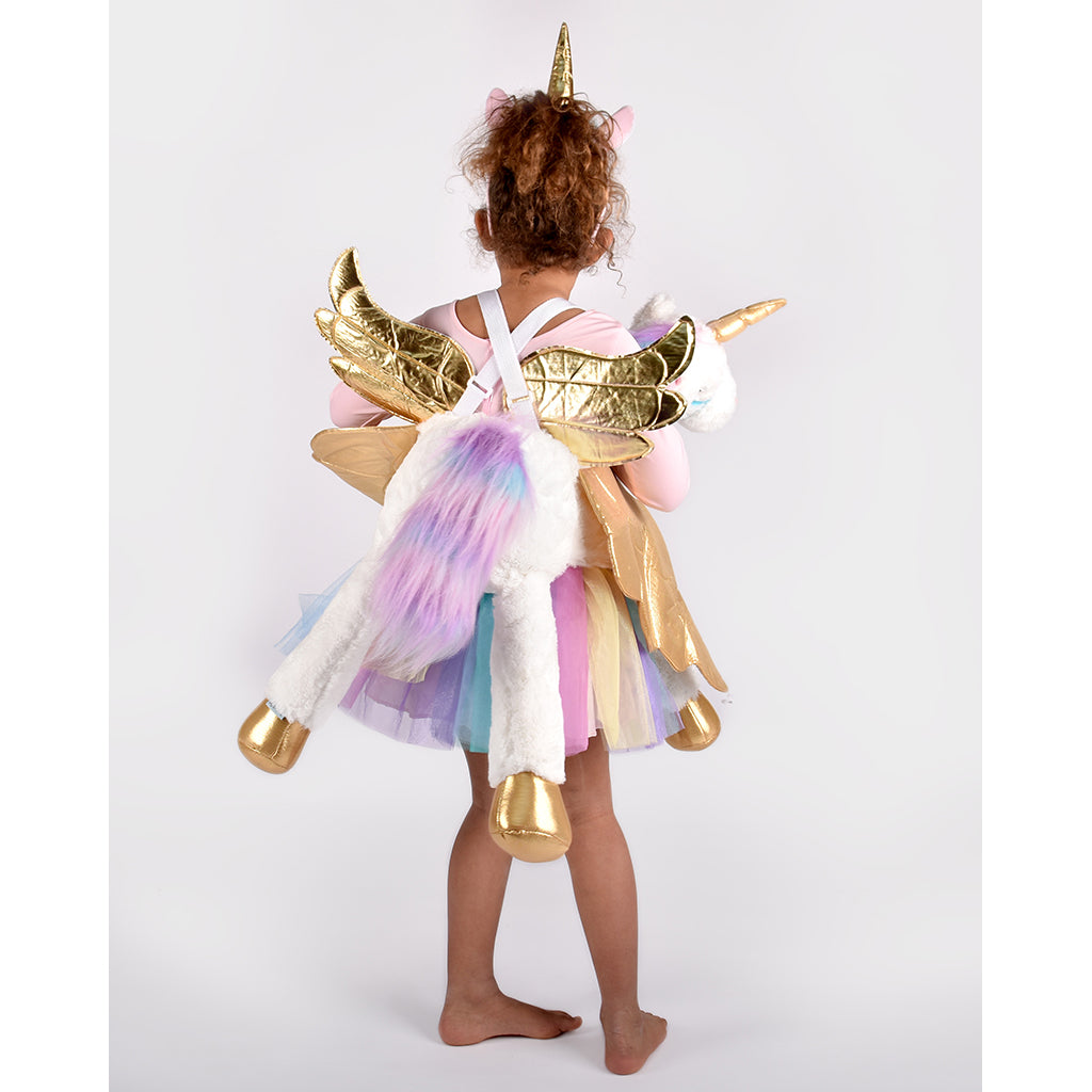 Den goda Fen Ride-On Unicorn Animal Costume – Ages 3–8