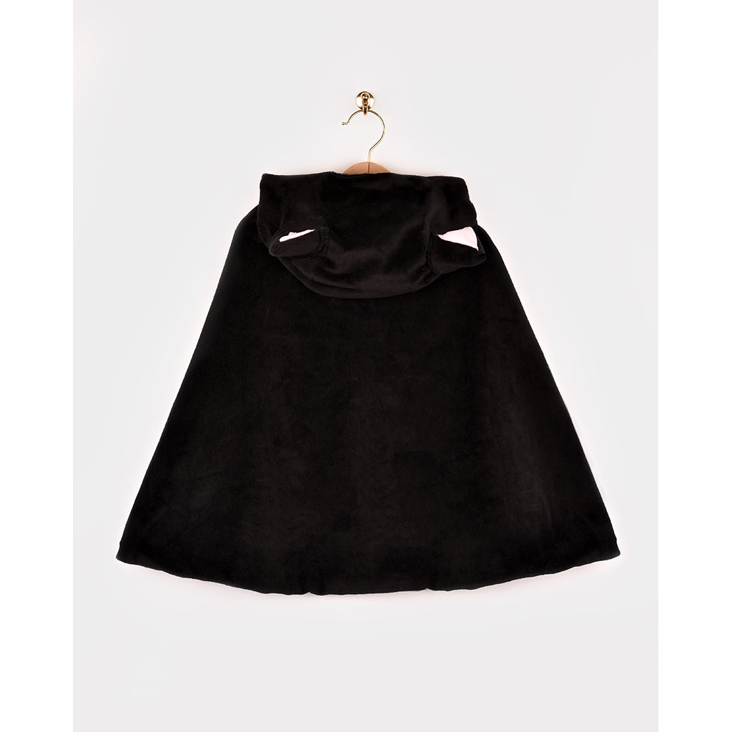 The Good Fairy Animal Costume, Black Cat Cape - Size 3-8 Years