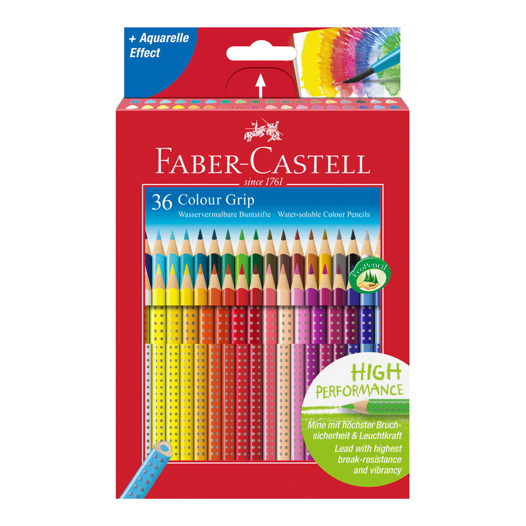 Faber-Castell 36 stk. Grip akvarel farveblyanter
