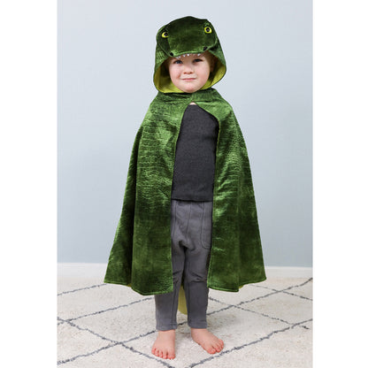 Great Pretenders Animal Costume, T-Rex Dinosaur Cape with Hood - Size 4-5 Years