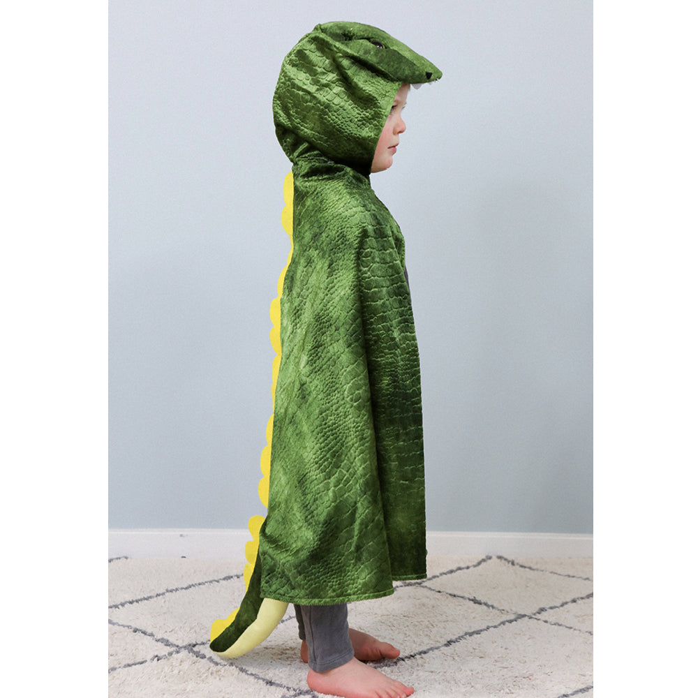 Great Pretenders Animal Costume, T-Rex Dinosaur Cape with Hood - Size 4-5 Years