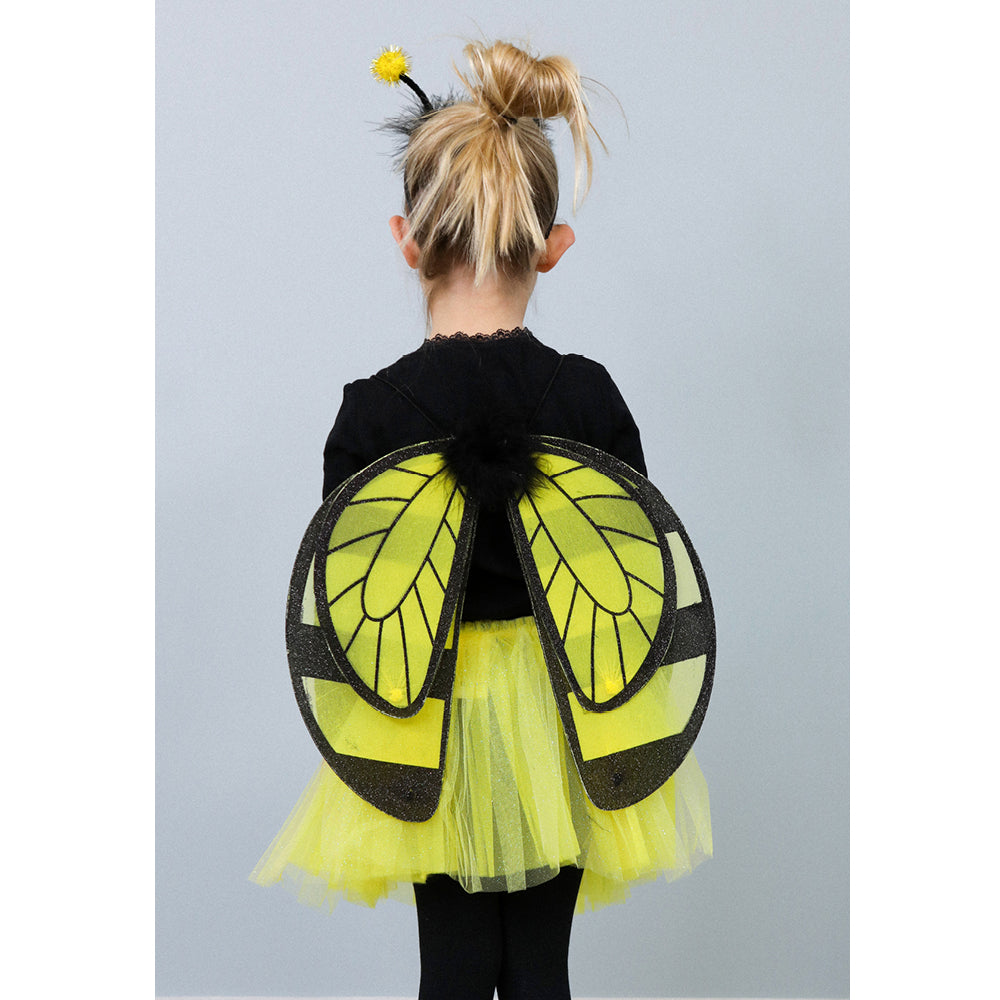 Great Pretenders Costume Outfit, Glitter Bumblebee Set - Size 4-6 Years