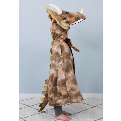 Great Pretenders Animal Costume, Grandasaurus Triceratops Cape with Claws - Size 4-6 Years