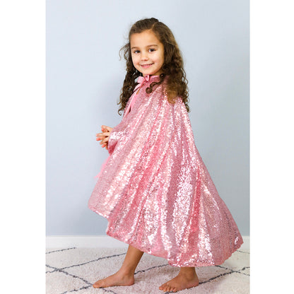 Great Pretenders Dress-Up Costume, Sequin Princess Cape, Pink - Size US 4-6 Years