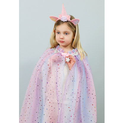 Great Pretenders Animal Costume, Unicorn Cape and Headband - Size 4-6 Years