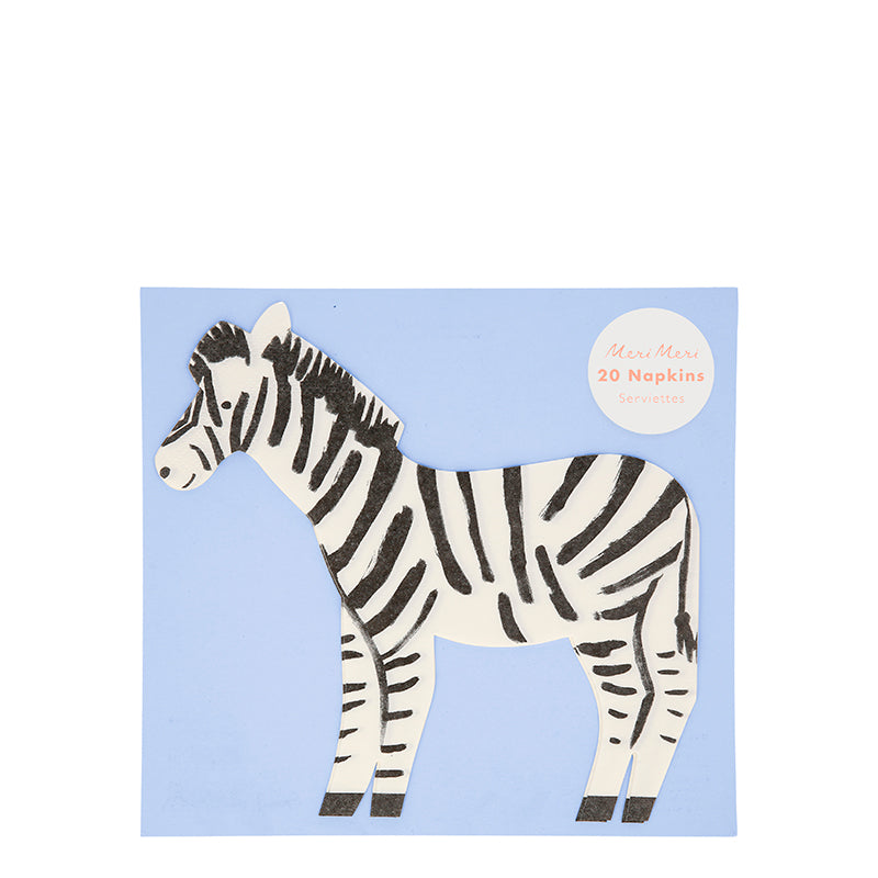 Meri Meri Napkins Size S, Zebra - Pack of 20