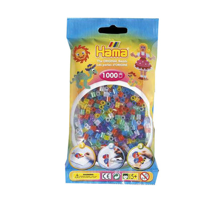 Hama Midi perler i pose m glimmer - 1000 stk