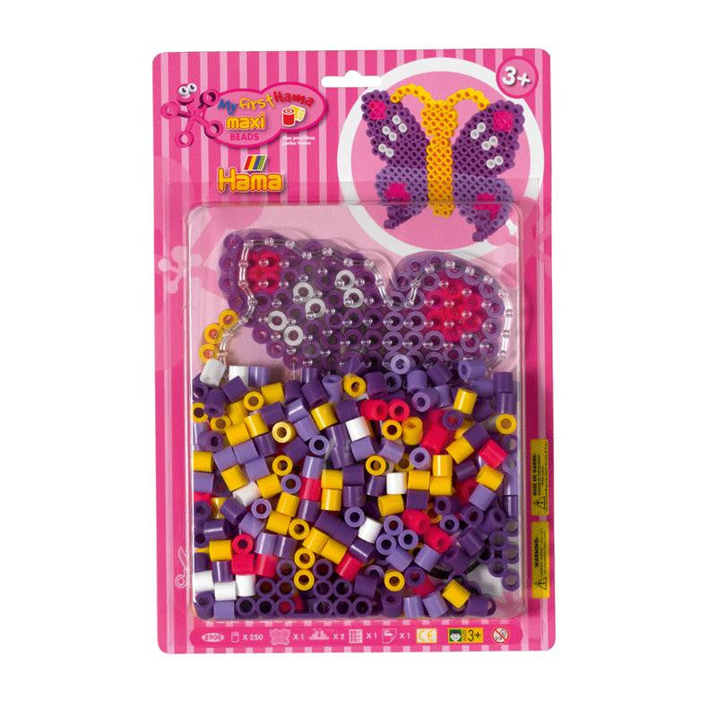 Hama perlepladesæt, Maxi - sommerfugl + 250 perler