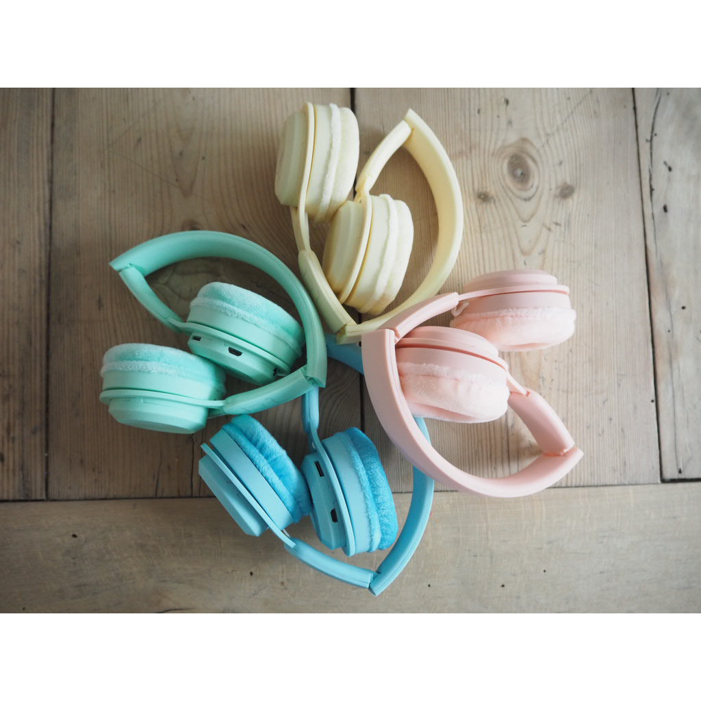 Lalarma Wireless Headphones with Max 85 DB, Blue Pastel