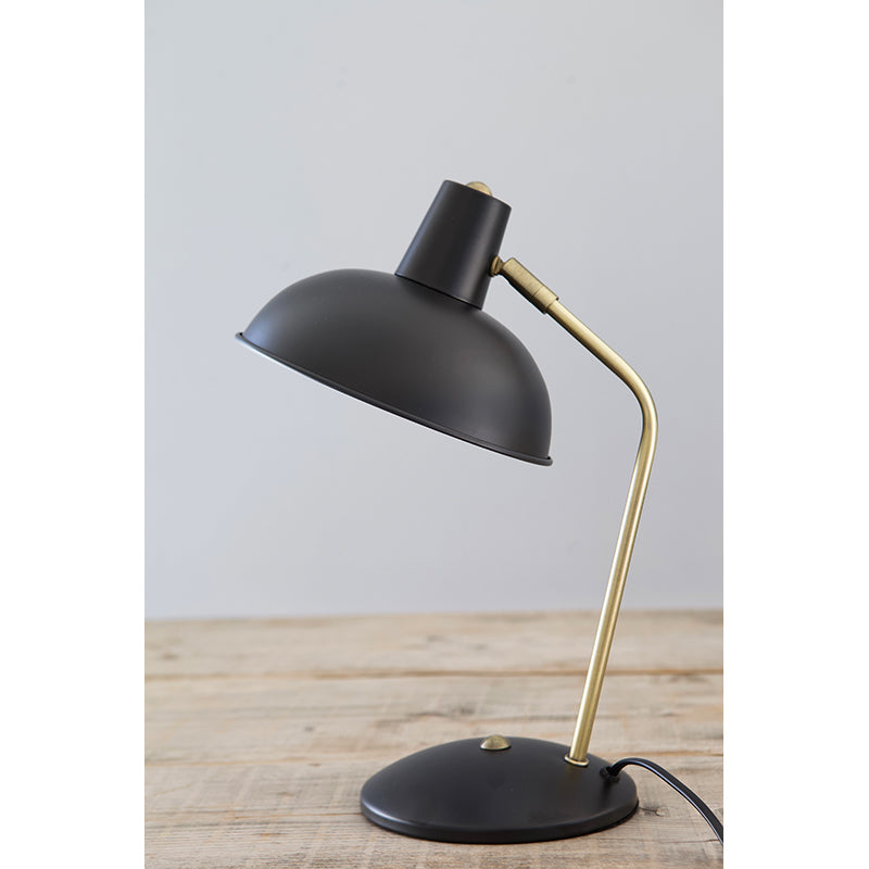 Leitmotiv Hood bordlampe i metal, Iron matt black