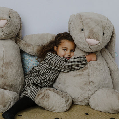 Jellycat Plush, Bashful Beige Bunny, Extra Large Rabbit - 108 cm