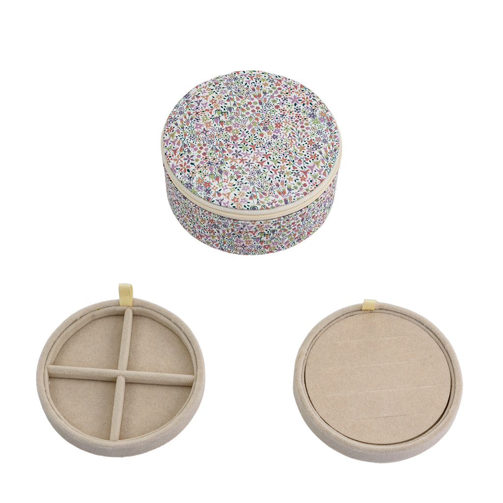 Bon Dep smykkeskrin m. Liberty print, round - Eve