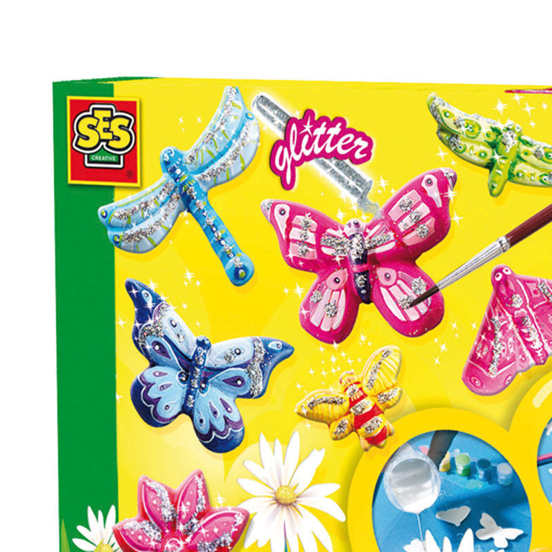 Kreativ æske - støb sommerfugle m glitter