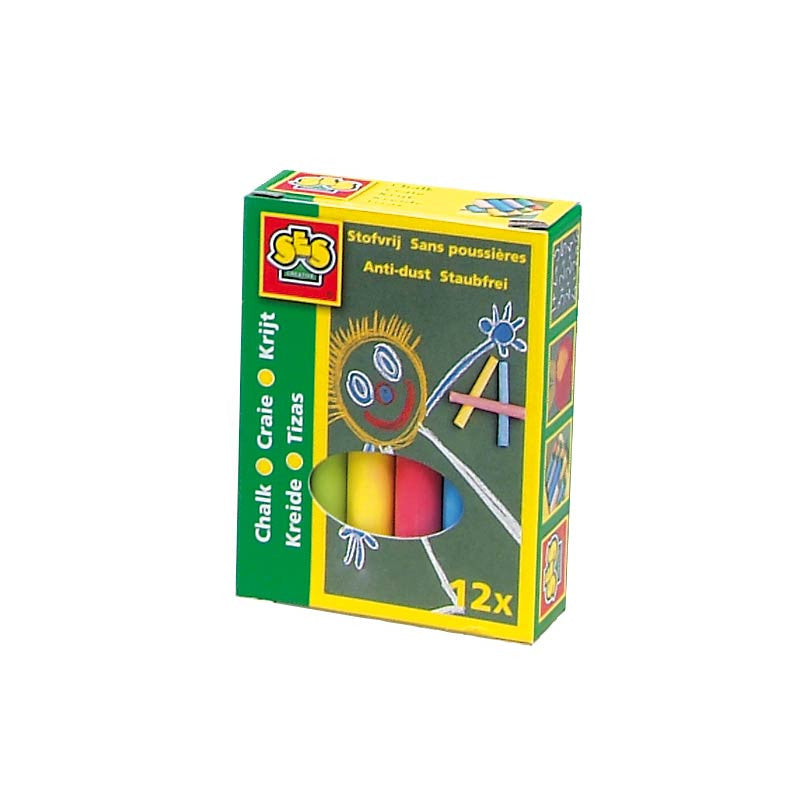 Kridt til gammeldags tavle - 12 farver