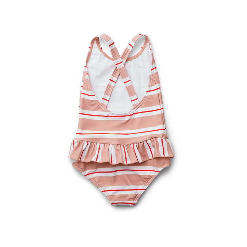 Liewood UV Swimsuit Amara, Rose/Apple Red/Crème de la Crème - Size 80-134 cm