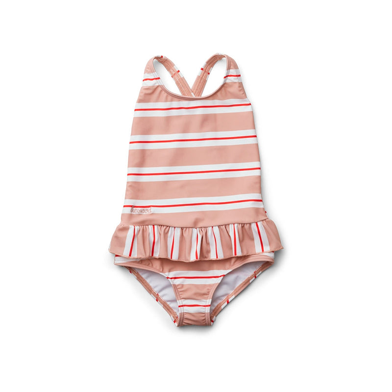 Liewood UV Swimsuit Amara, Rose/Apple Red/Crème de la Crème - Size 80-134 cm