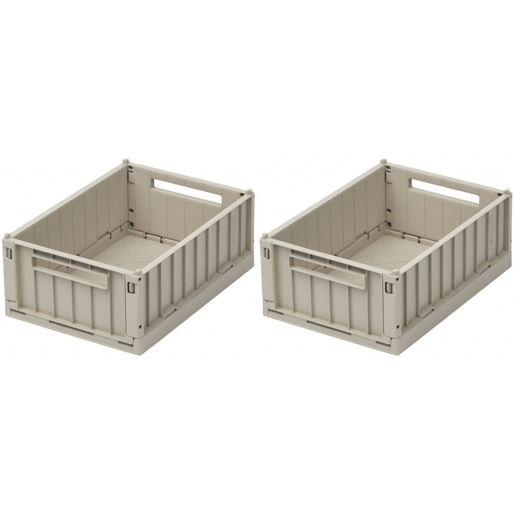 Liewood Weston Folding Crate S, 2-Pack - Sandy
