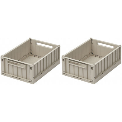 Liewood Weston Folding Crate S, 2-Pack - Sandy