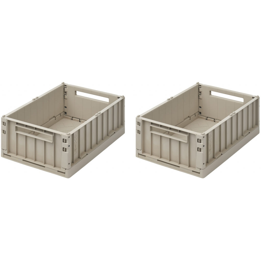 Liewood Weston Folding Crates M, 2-Pack - Sandy
