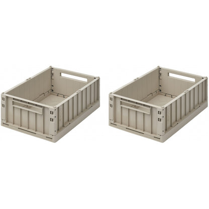 Liewood Weston Folding Crates M, 2-Pack - Sandy