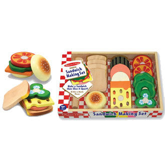 Legemad i træ, sandwichsæt