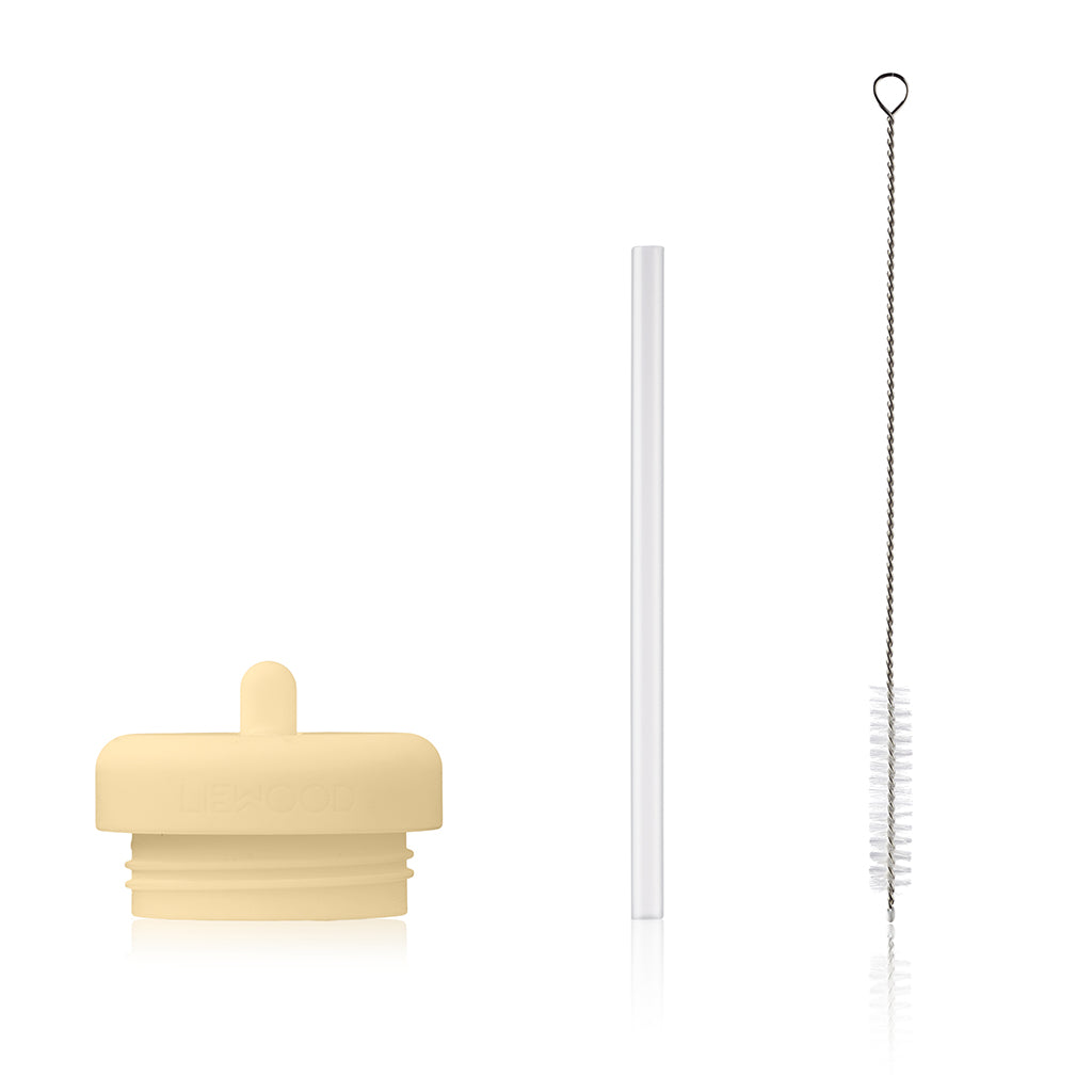 Liewood sportslåg m. sugerør og børste til Wilson foldbar drikkedunk - Safari