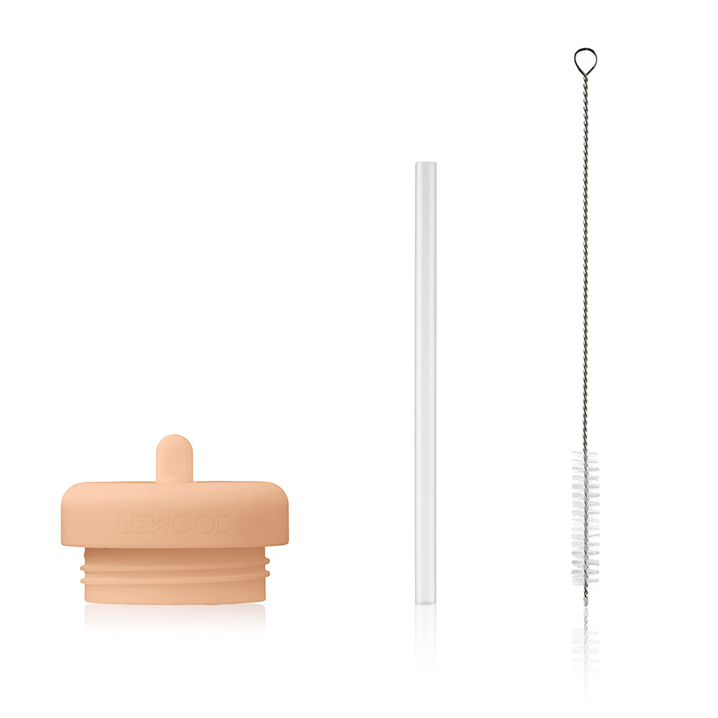 Liewood sportslåg m. sugerør og børste til Wilson foldbar drikkedunk - Tuscany rose